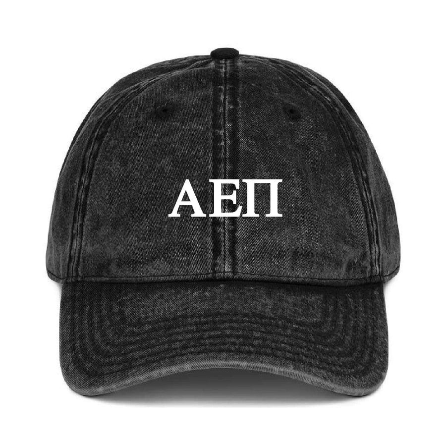 Fraternity Greek Dad Hat - Vintage Black