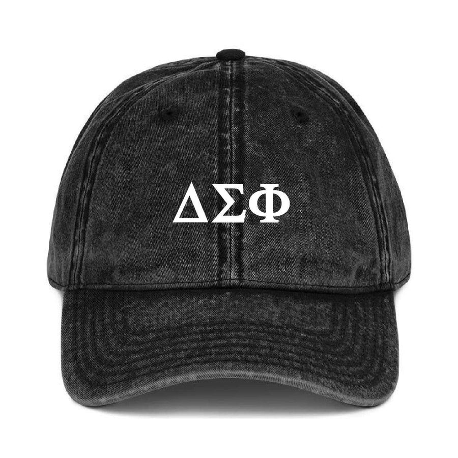 Fraternity Greek Dad Hat - Vintage Black