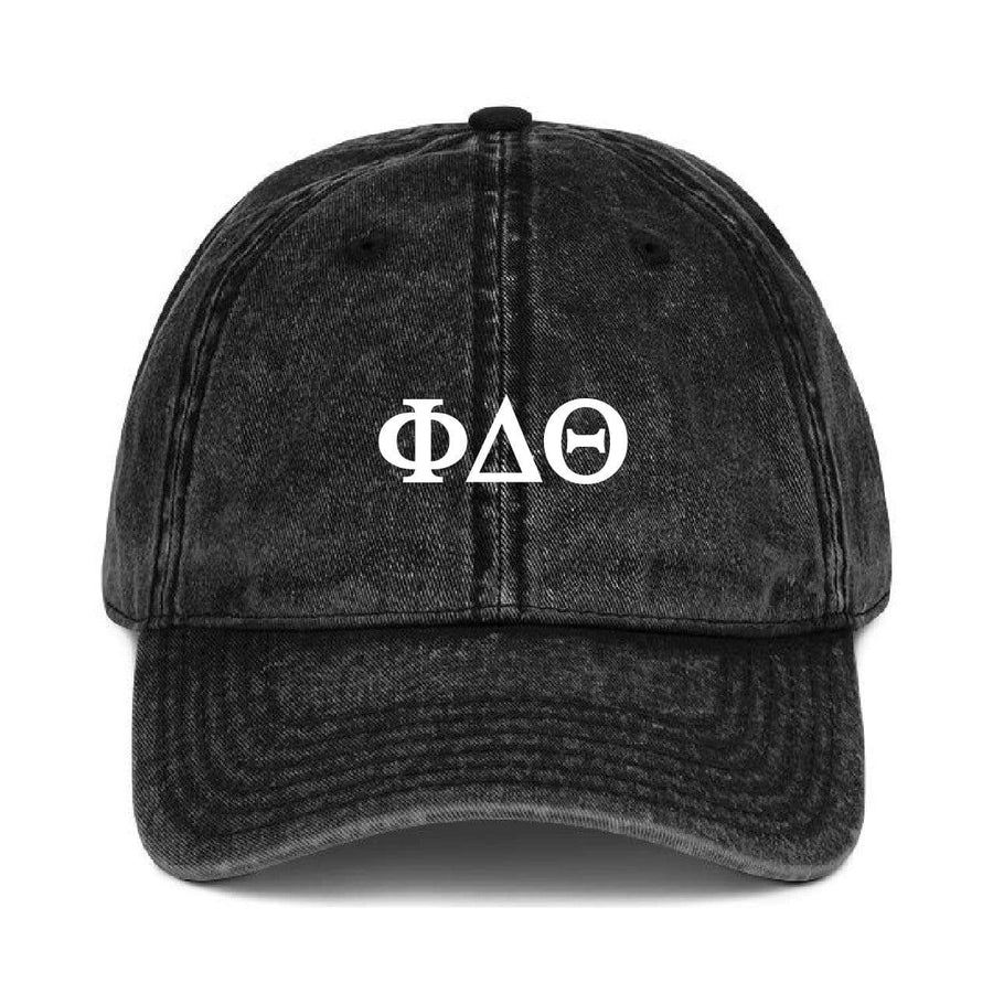 Fraternity Greek Dad Hat - Vintage Black