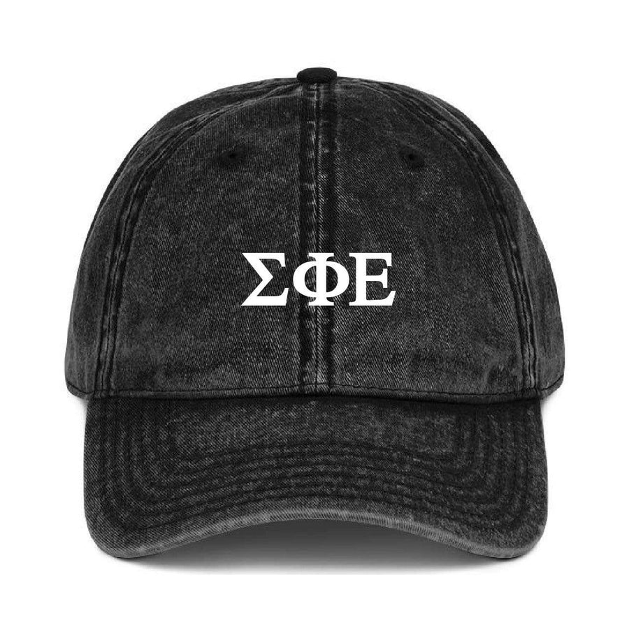 Fraternity Greek Dad Hat - Vintage Black