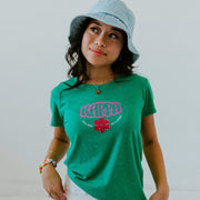 Ali & Ariel Green Blossom Baby Tee <br> (sororities G-Z)