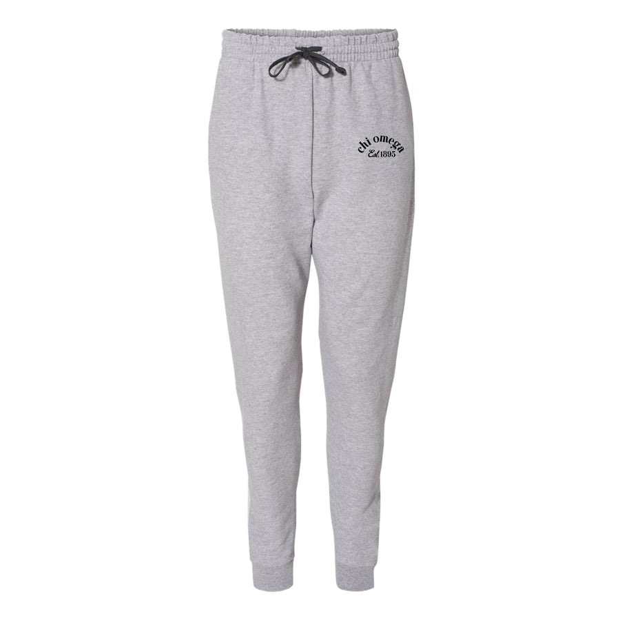 Ali & Ariel Grey Embroidered Joggers <br> (sororities A-D)