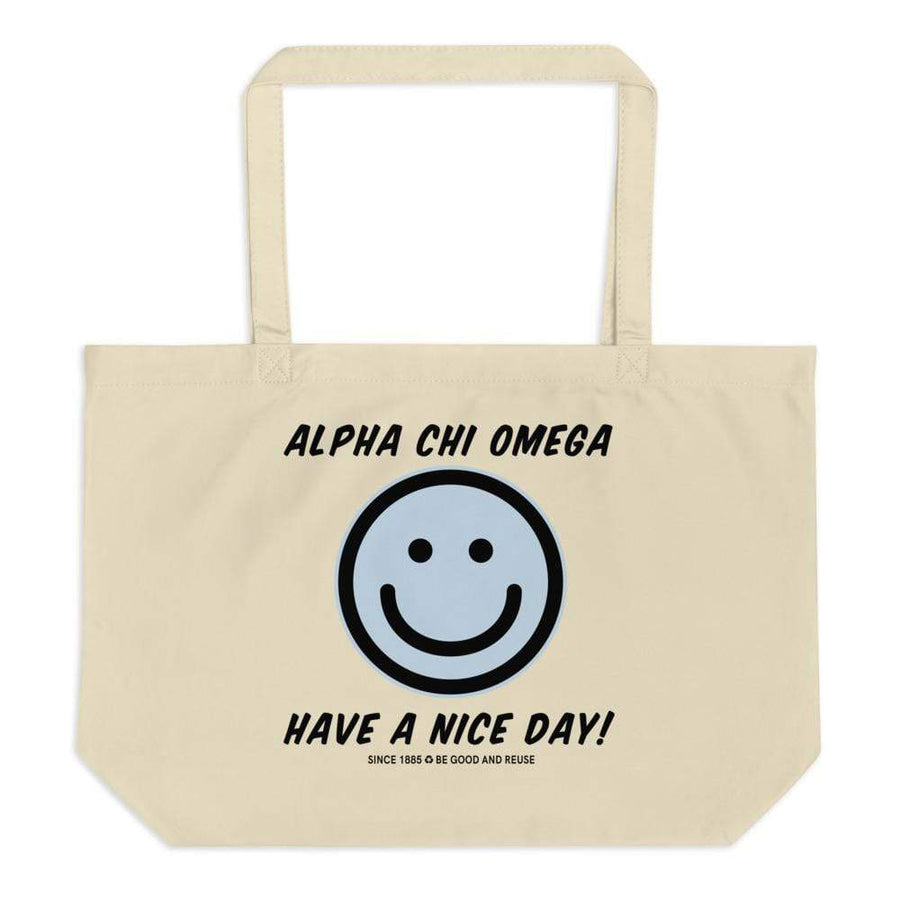 Ali & Ariel Have A Nice Day Tote <br> (available for all organizations!) Alpha Chi Omega