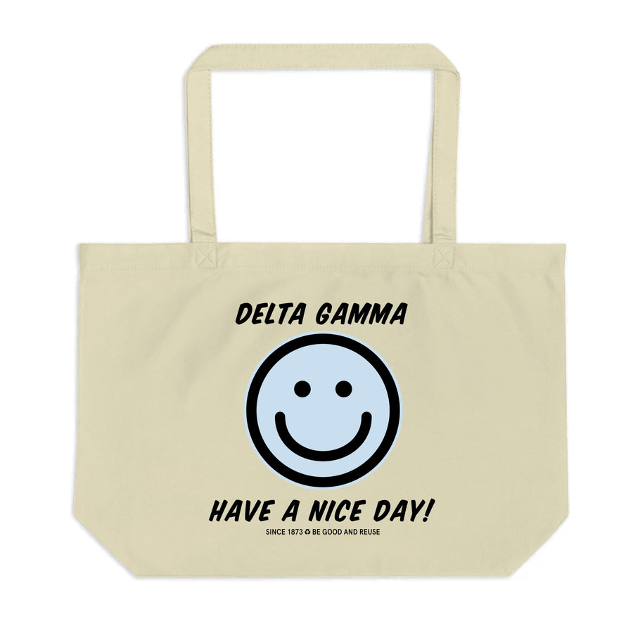 Ali & Ariel Have A Nice Day Tote <br> (available for all organizations!) Delta Gamma