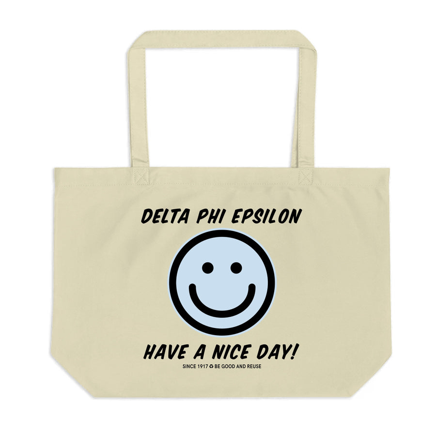 Ali & Ariel Have A Nice Day Tote <br> (available for all organizations!) Delta Phi Epsilon