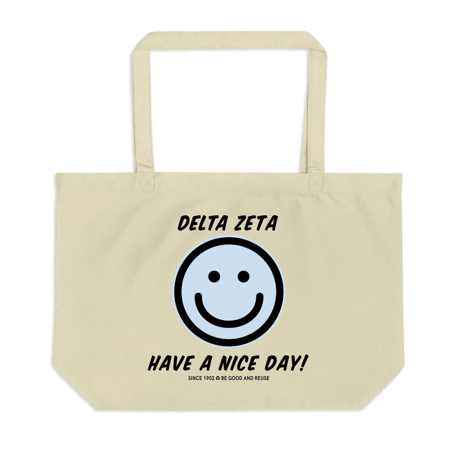 Ali & Ariel Have A Nice Day Tote <br> (available for all organizations!) Delta Zeta