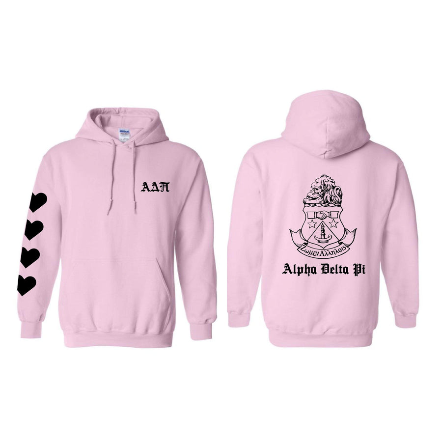 Heart On My Sleeve Hoodie <br> (sororities A-D)