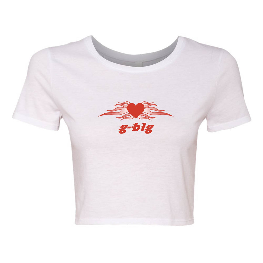 Ali & Ariel Hearts on Fire Fam Cropped Tees G-BIG / S