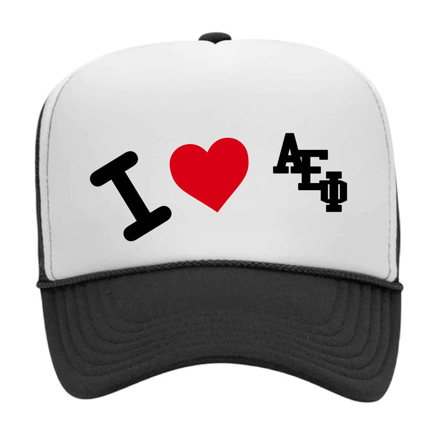 Ali & Ariel Home Team Trucker Hat Alpha Epsilon Phi