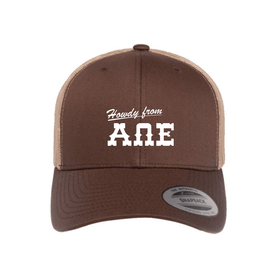 Ali & Ariel Howdy Trucker Hat (available for all sororities)