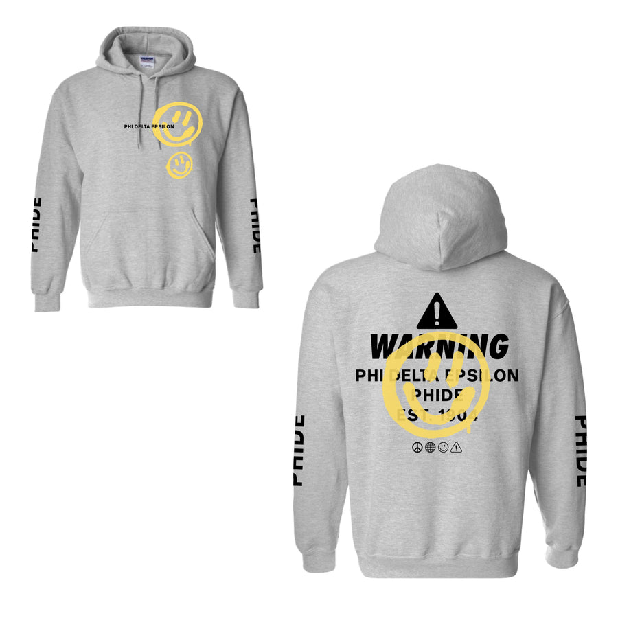 Ali & Ariel Industrial Hoodie <br> (sororities G-Z) Phi Delta Epsilon / Small