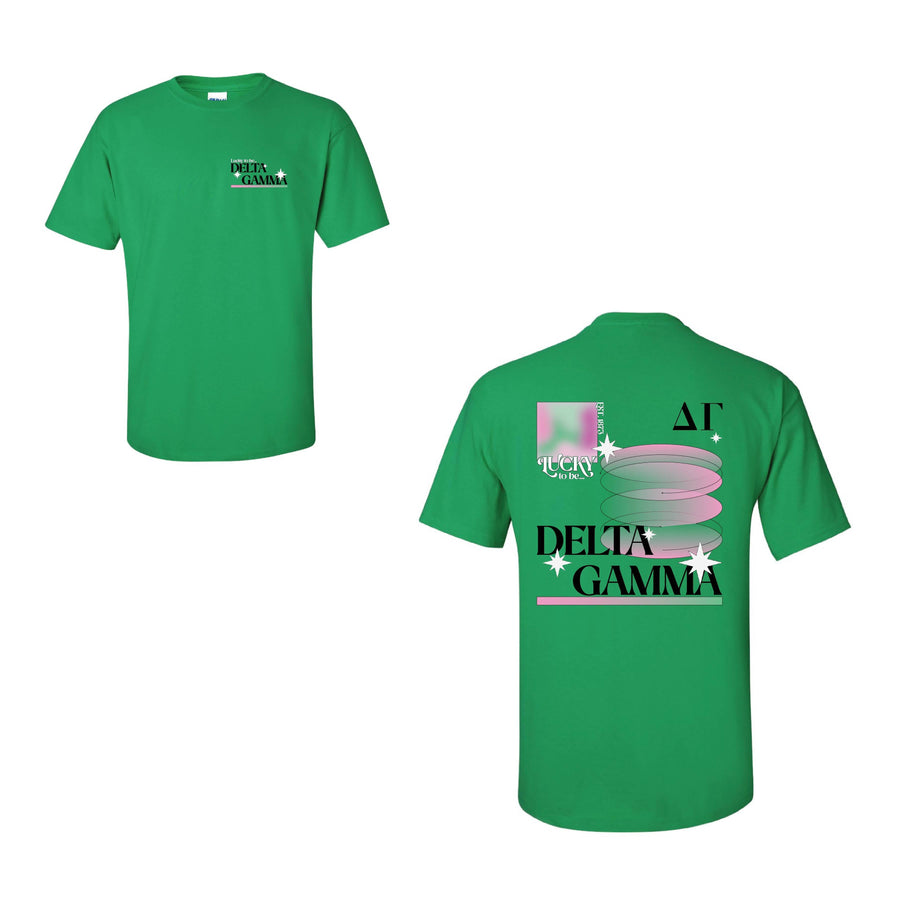 Ali & Ariel Lucky To Be Green Tee (sororities A-D)