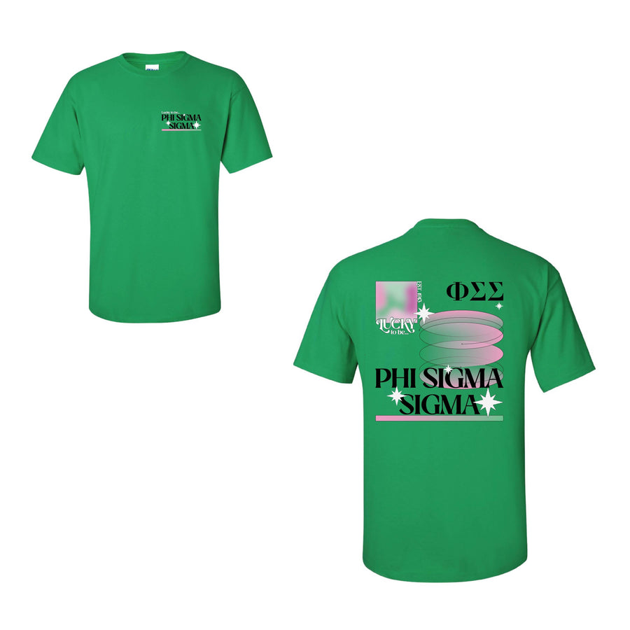 Ali & Ariel Lucky To Be Green Tee (sororities G-Z)