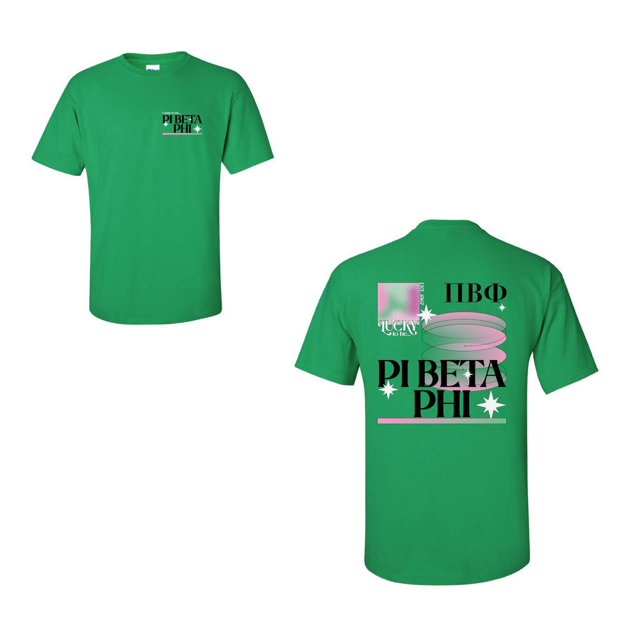 Ali & Ariel Lucky To Be Green Tee (sororities G-Z)