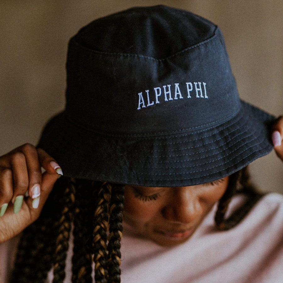 Ali & Ariel Navy Bucket Hat (available for all sororities)
