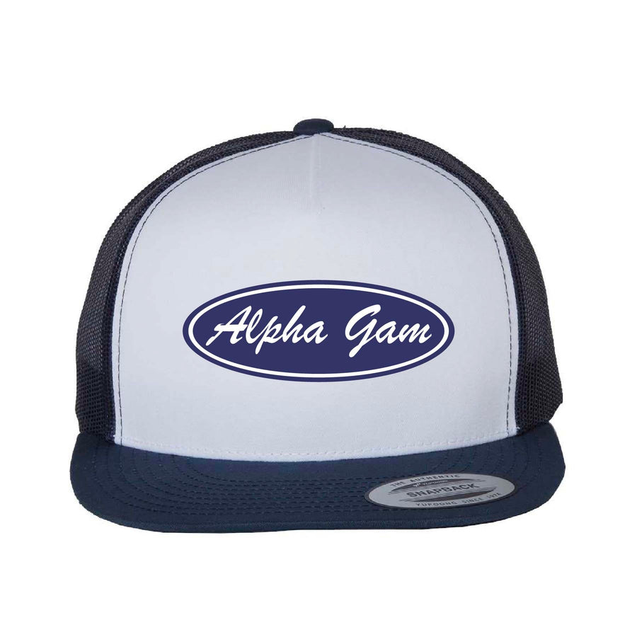 Ali & Ariel Navy Road Trip Trucker Hat (available for all sororities)