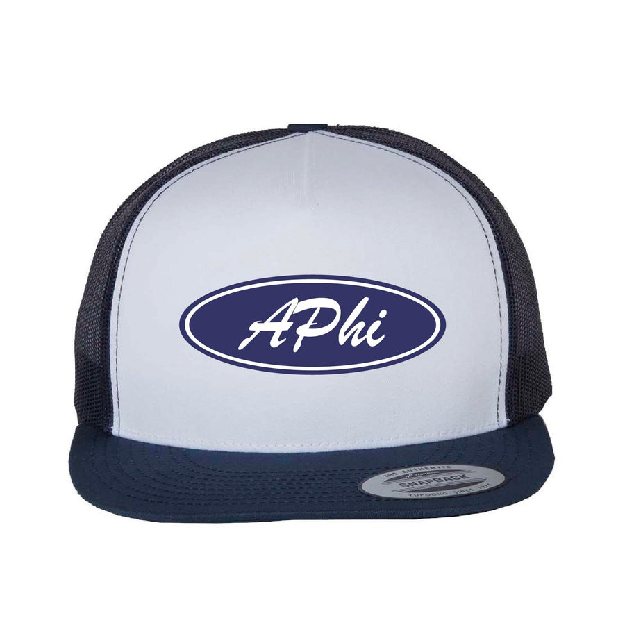 Ali & Ariel Navy Road Trip Trucker Hat (available for all sororities)