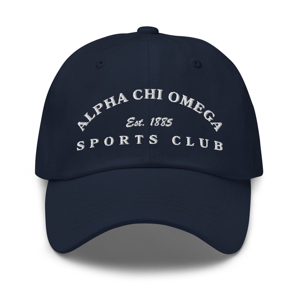 Ali & Ariel Navy Sports Club Hat (available for all sororities)