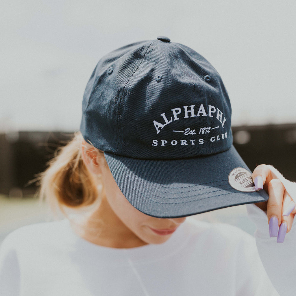 Ali & Ariel Navy Sports Club Hat (available for all sororities)