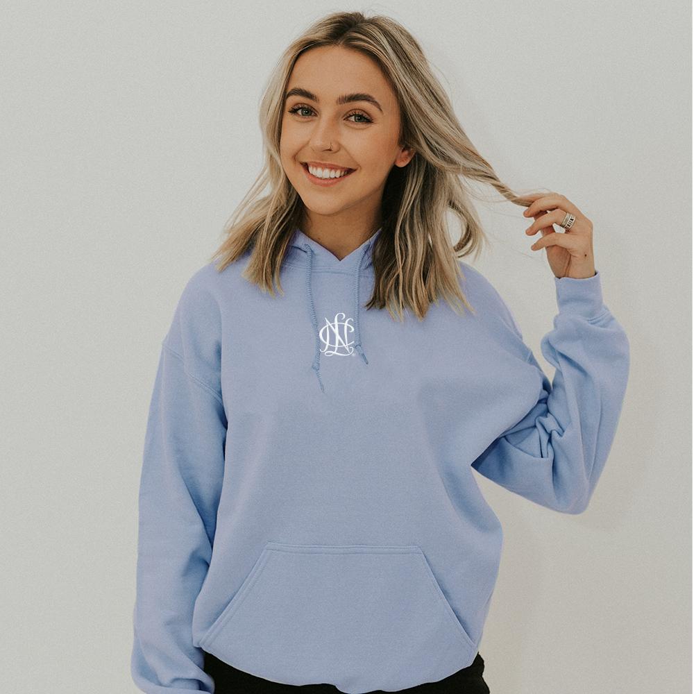 Ali & Ariel NCL Baby Blue Embroidered Icon Hoodie