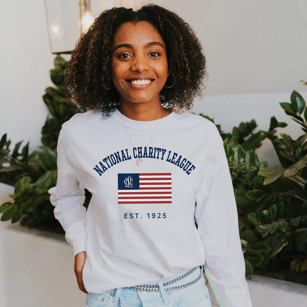 NCL White USA Long Sleeve Tee