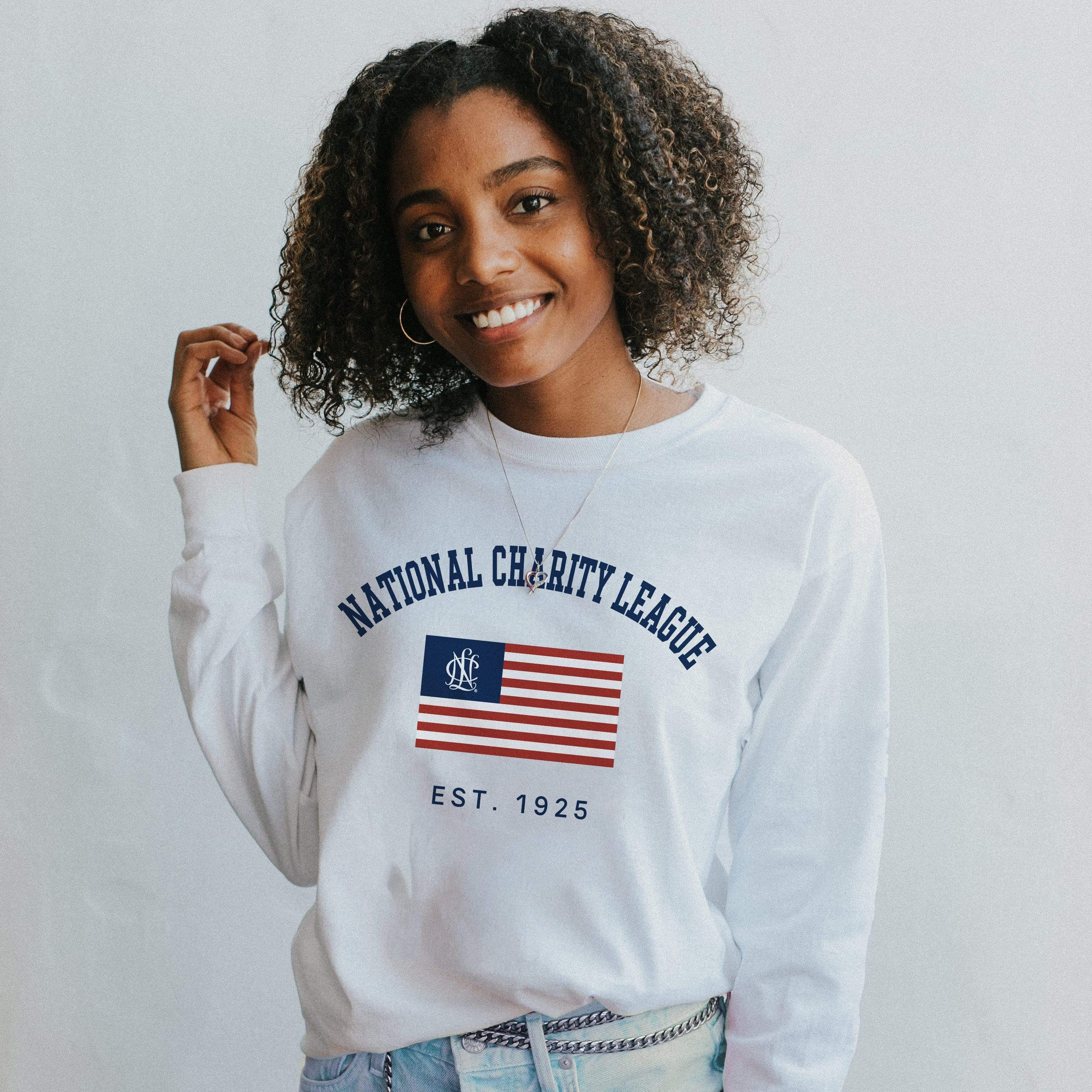 NCL White USA Long Sleeve Tee