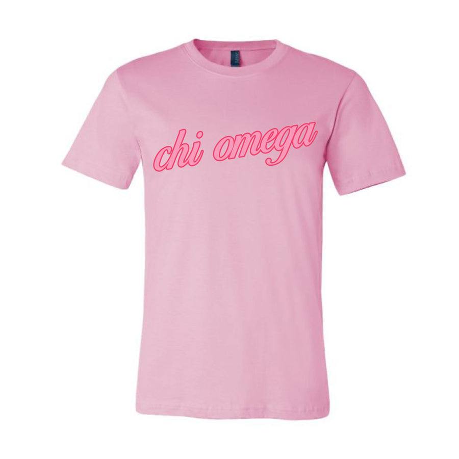 Ali & Ariel Pink on Pink Tee <br> (sororities A-D) Chi Omega / Small