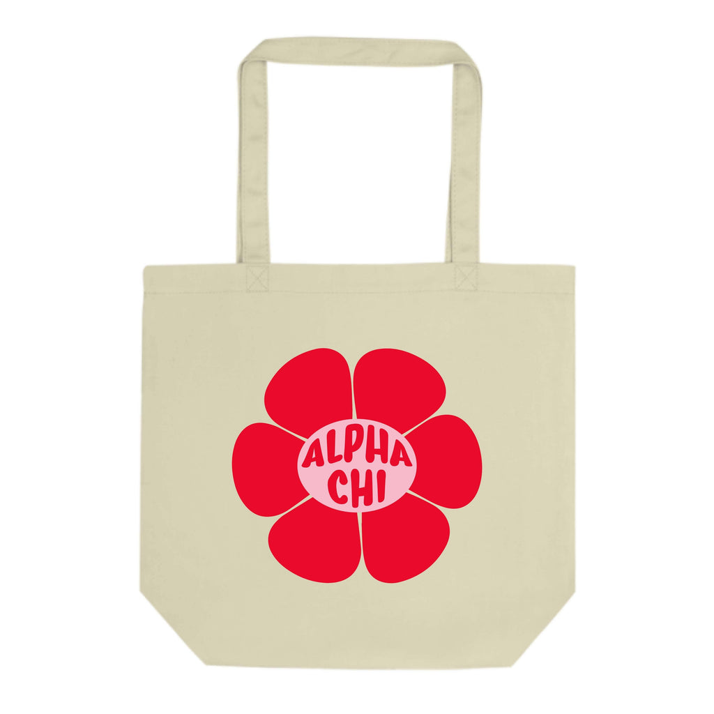 Ali & Ariel Red Flower Tote (available for multiple organizations!) Alpha Chi Omega
