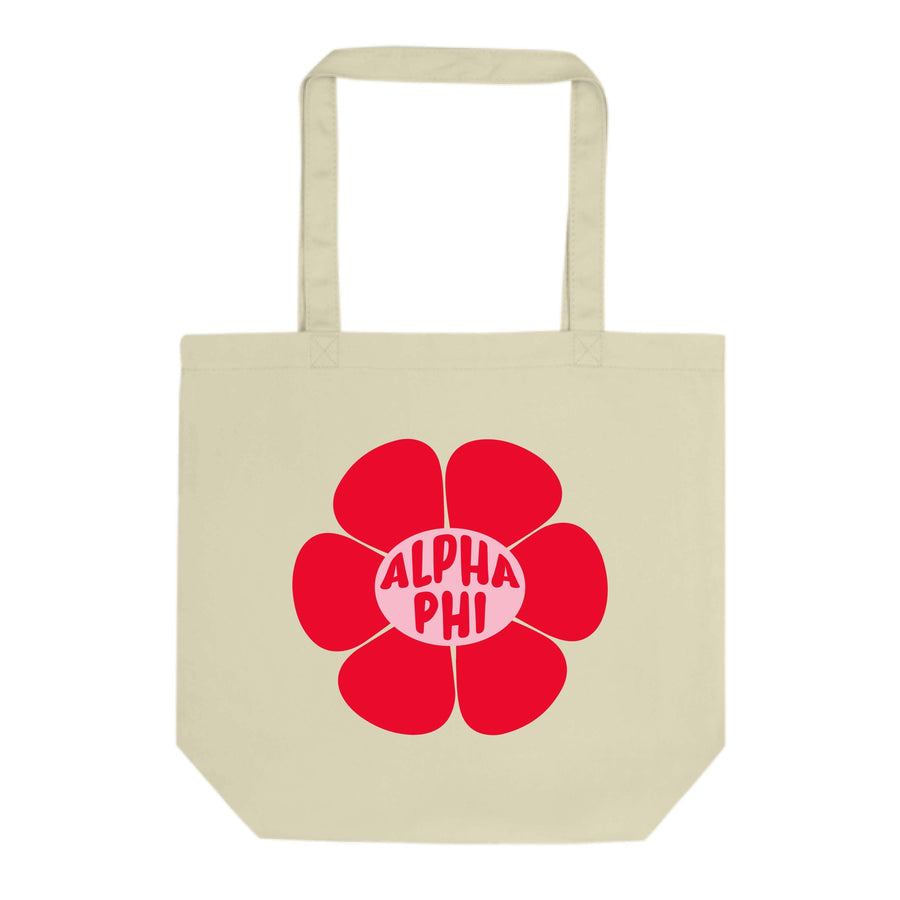 Ali & Ariel Red Flower Tote (available for multiple organizations!) Alpha Phi