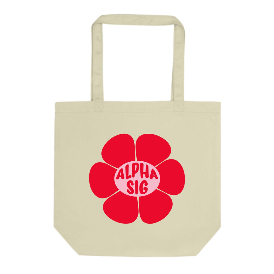 Ali & Ariel Red Flower Tote (available for multiple organizations!) Alpha Sigma Alpha