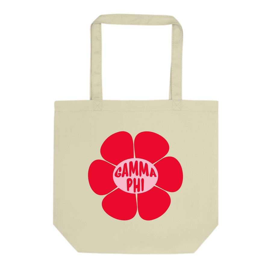 Ali & Ariel Red Flower Tote (available for multiple organizations!) Gamma Phi Beta