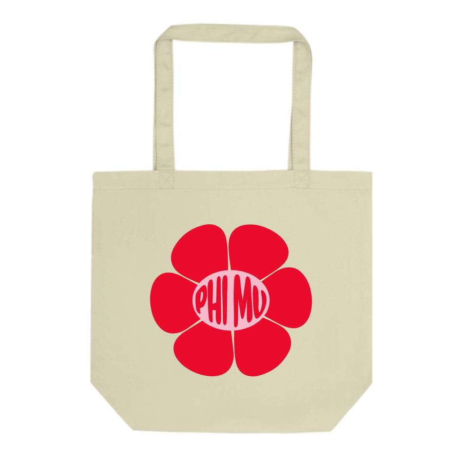 Ali & Ariel Red Flower Tote (available for multiple organizations!) Phi Mu