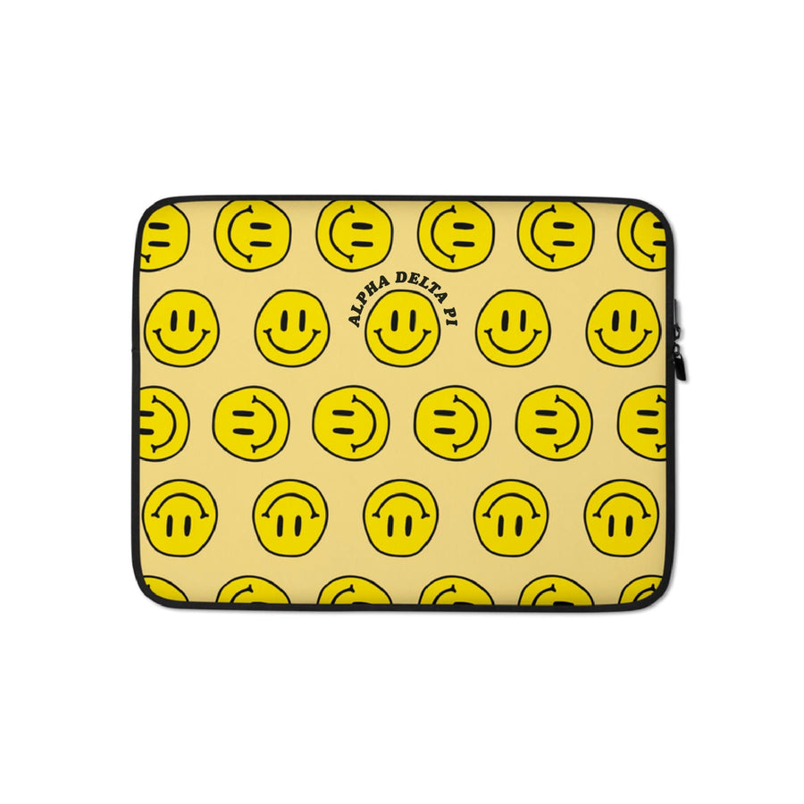 Ali & Ariel Smiley Face Laptop Sleeve <br> (available for most organizations) Alpha Delta Pi / 13