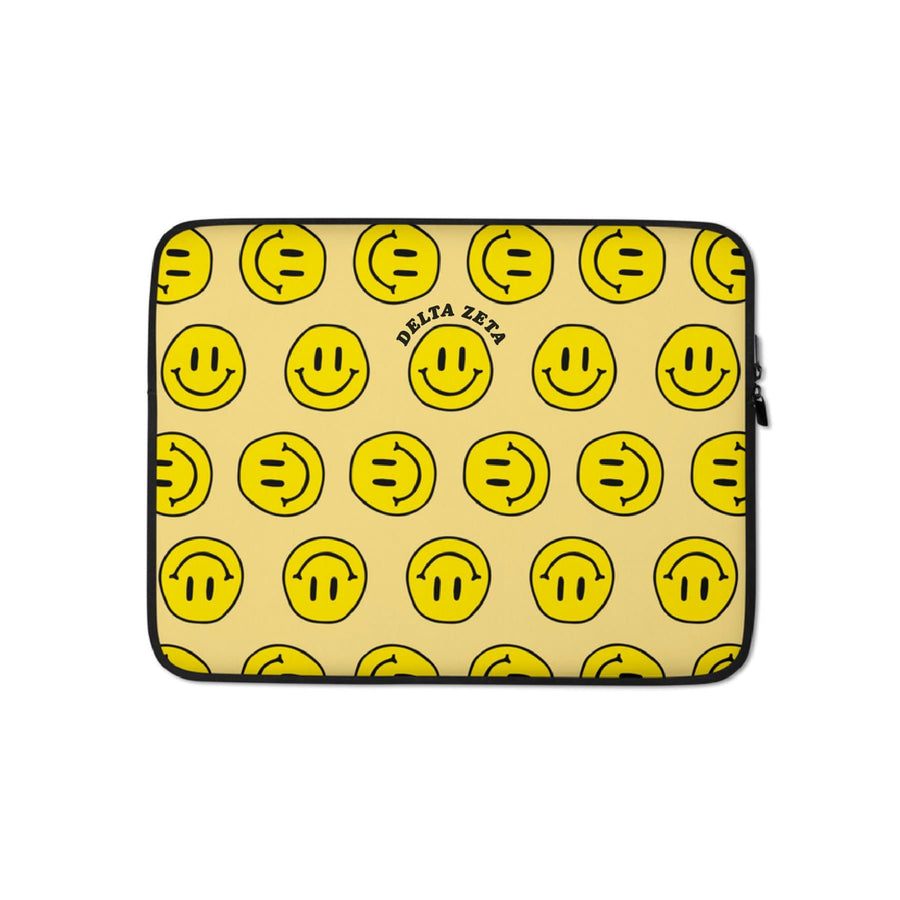 Ali & Ariel Smiley Face Laptop Sleeve <br> (available for most organizations) Delta Zeta / 13