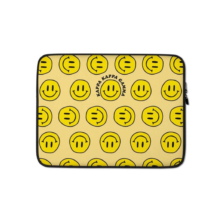 Ali & Ariel Smiley Face Laptop Sleeve <br> (available for most organizations) Kappa Kappa Gamma / 13