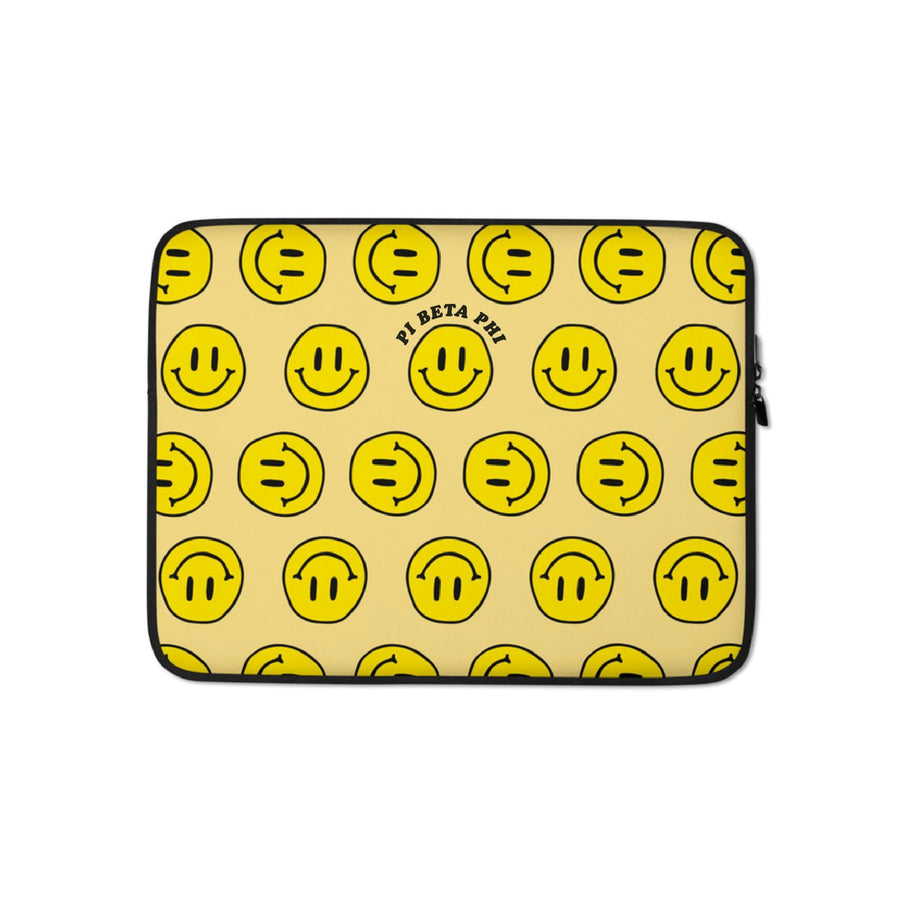 Ali & Ariel Smiley Face Laptop Sleeve <br> (available for most organizations) Pi Beta Phi / 13