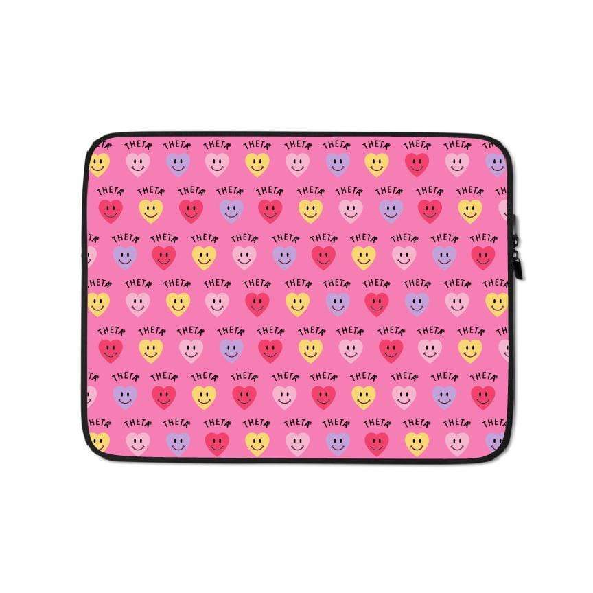 Ali & Ariel Smiley Heart Laptop Sleeve<br> (available for all sororities) Kappa Alpha Theta / 13