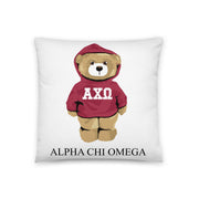 Ali & Ariel Teddy Bear Pillow <br> (available for multiple sororities) Alpha Chi Omega