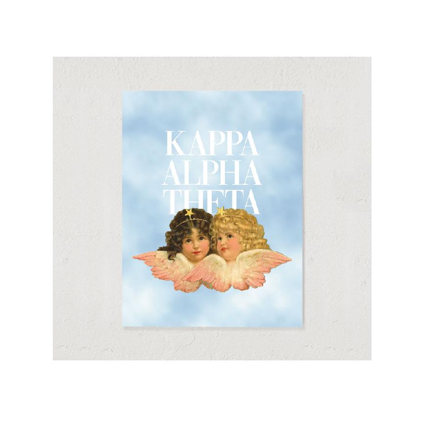 Ali & Ariel Vintage Angel Art Print Kappa Alpha Theta / 12x16