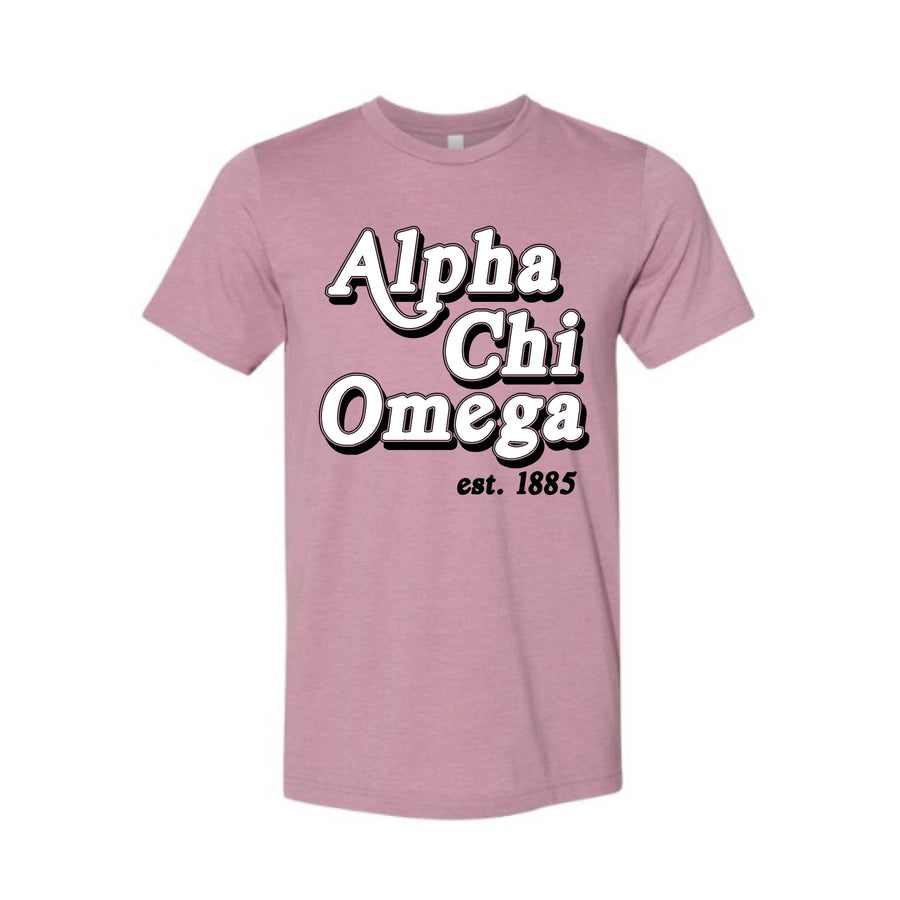 Ali & Ariel Vintage Classic Tee <br> (available for all organizations!) Alpha Chi Omega / Small