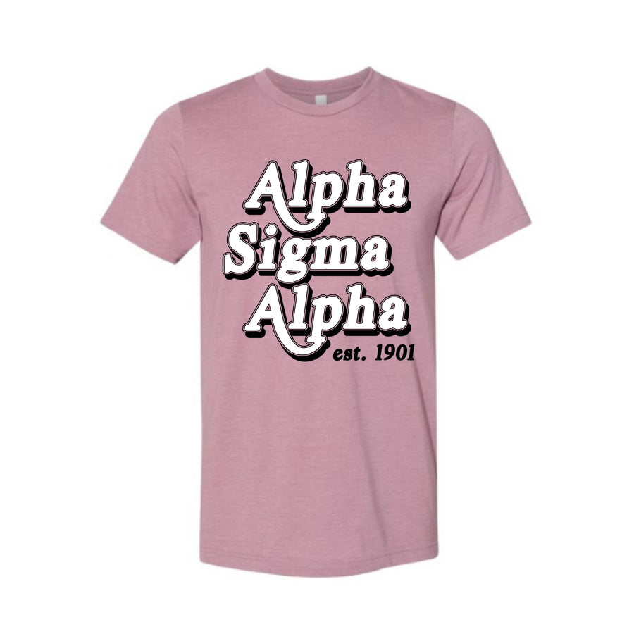 Ali & Ariel Vintage Classic Tee <br> (available for all organizations!) Alpha Sigma Alpha / Small