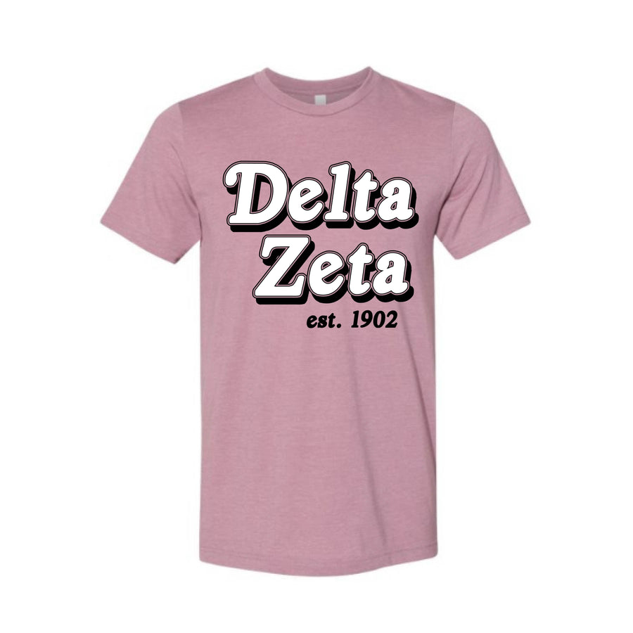 Ali & Ariel Vintage Classic Tee <br> (available for all organizations!) Delta Zeta / Small