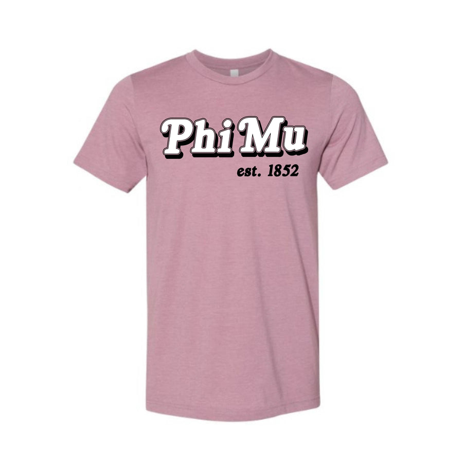 Ali & Ariel Vintage Classic Tee <br> (available for all organizations!) Phi Mu / Small