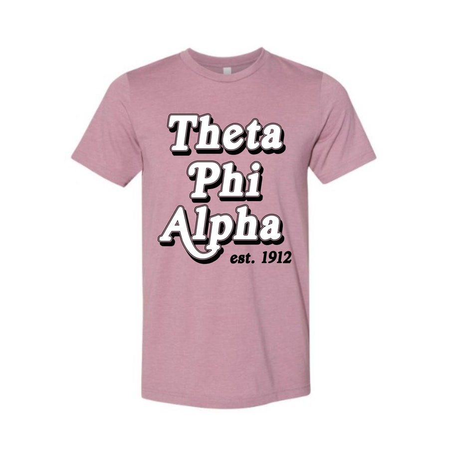 Ali & Ariel Vintage Classic Tee <br> (available for all organizations!) Theta Phi Alpha / Small