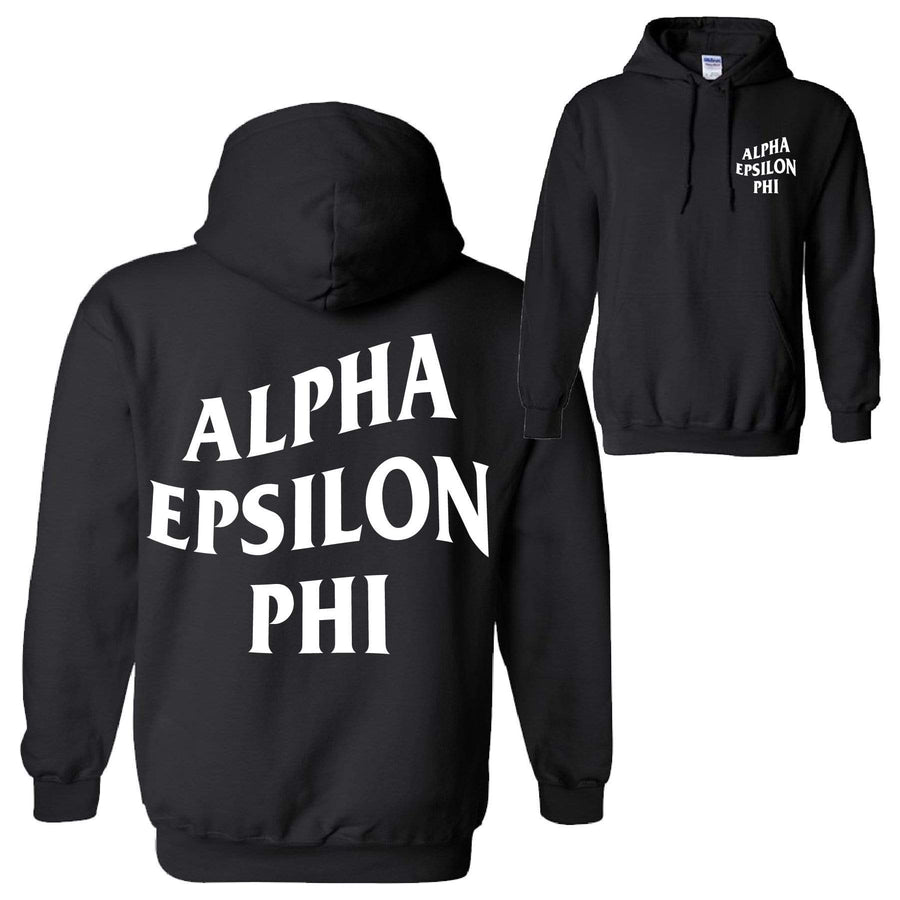 Ali & Ariel Warped Hoodie <br> (available for multiple organizations!) Alpha Epsilon Phi / Small