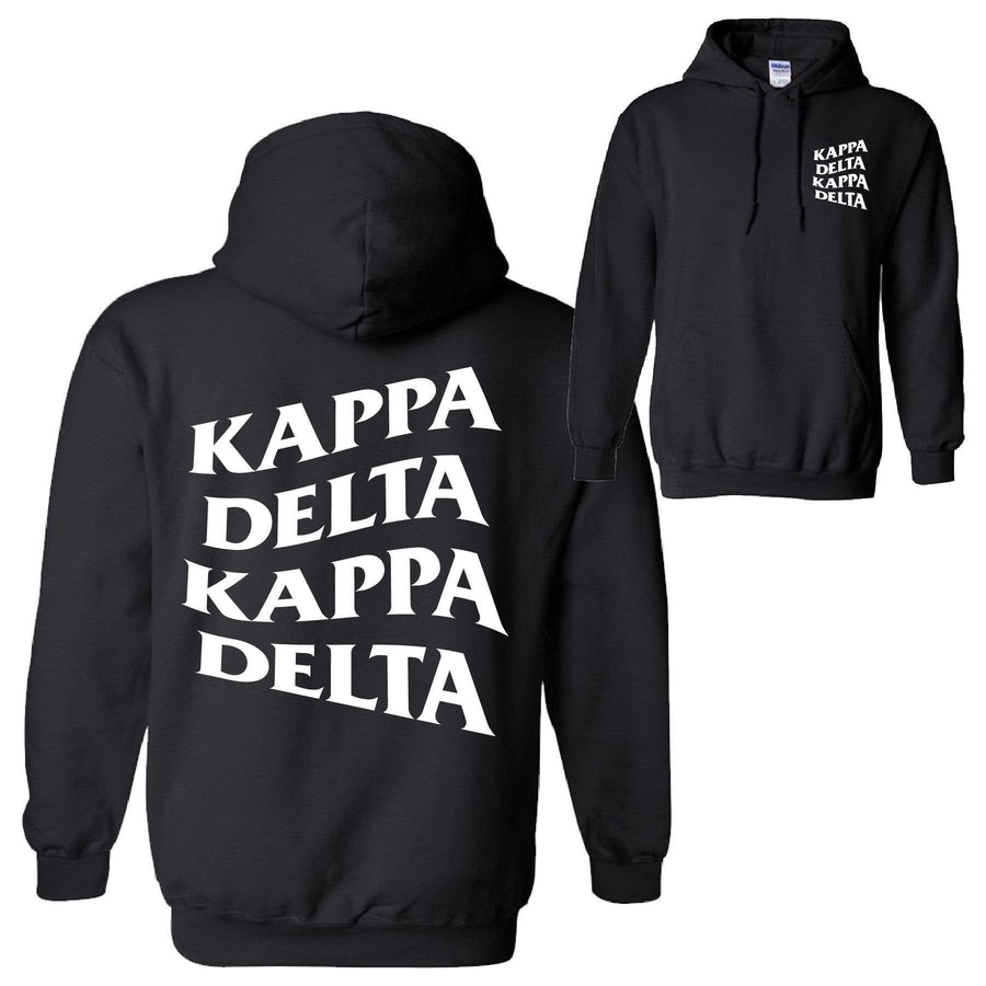 Ali & Ariel Warped Hoodie <br> (available for multiple organizations!) Kappa Delta / Small