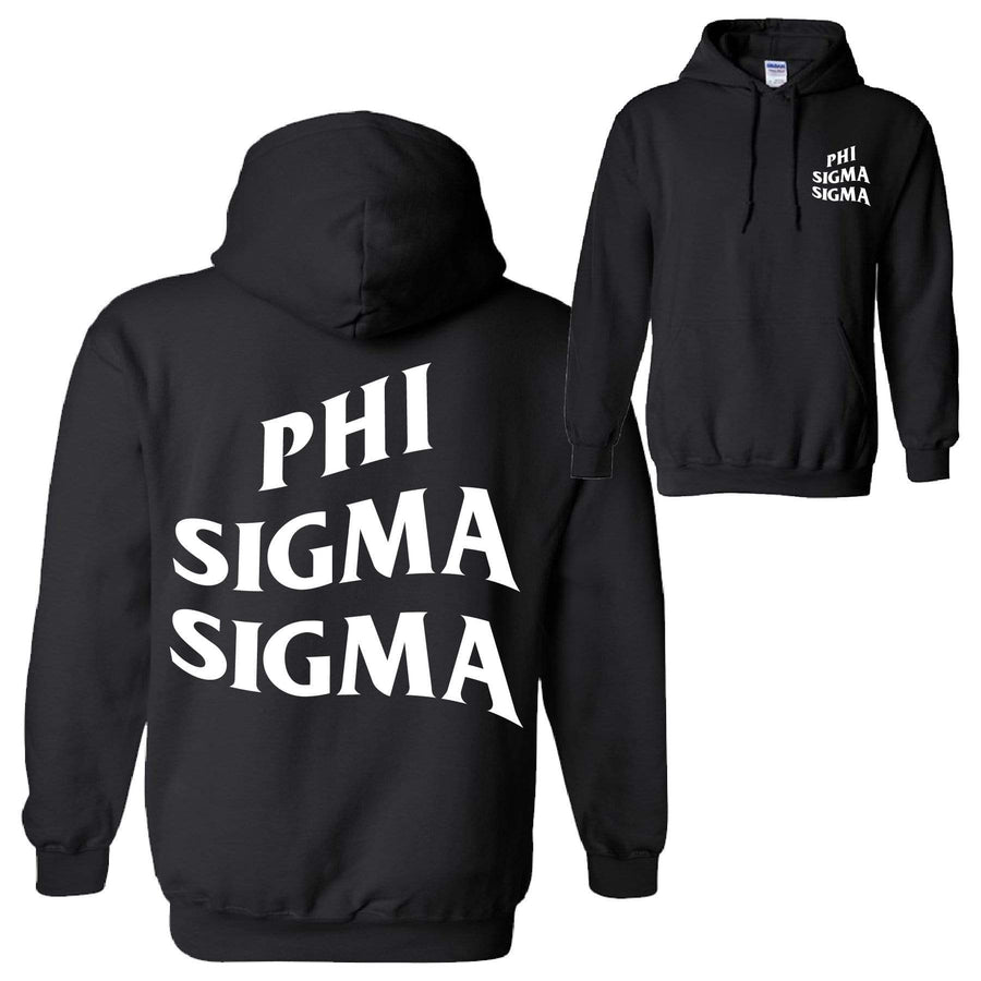Ali & Ariel Warped Hoodie <br> (available for multiple organizations!) Phi Sigma Sigma / Small
