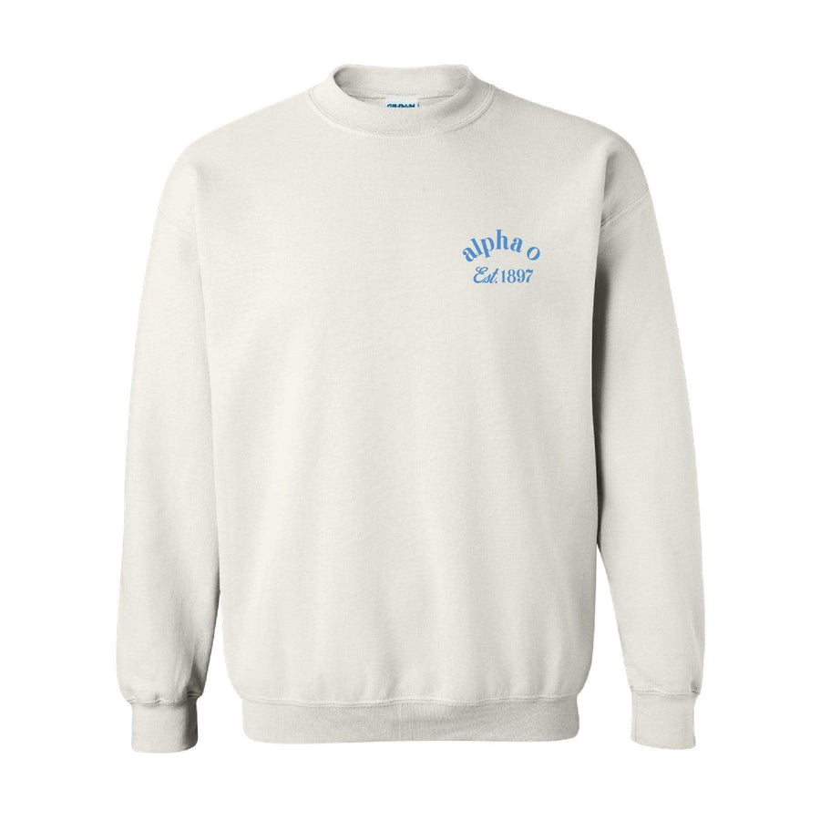 Ali & Ariel White Embroidered Fleece  <br> (sororities A-D)