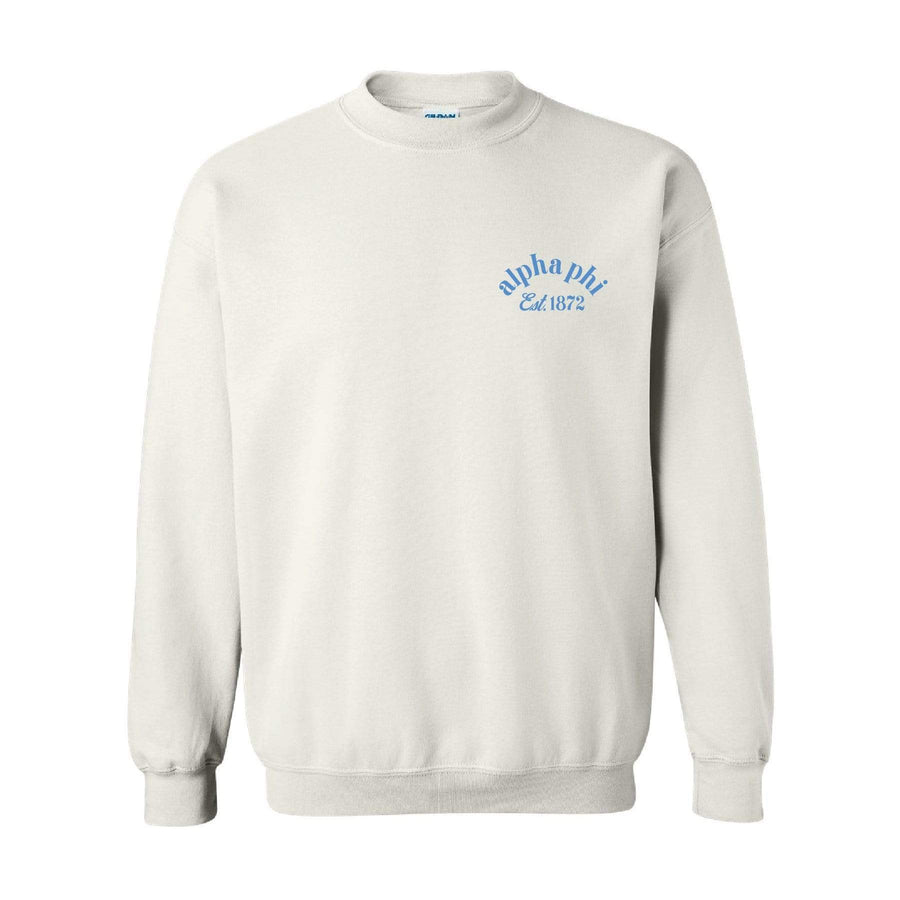 Ali & Ariel White Embroidered Fleece  <br> (sororities A-D)